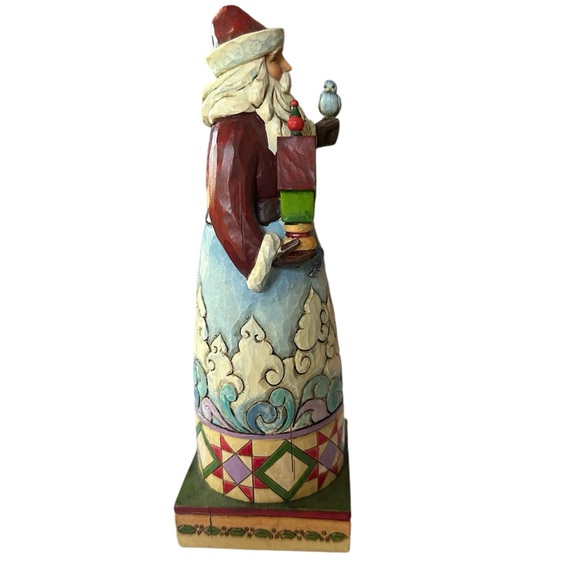 Jim Shore “Holiday Song” Santa With Blue Birds & Bird House # 4014290 from 2009 - Picture 2 of 4